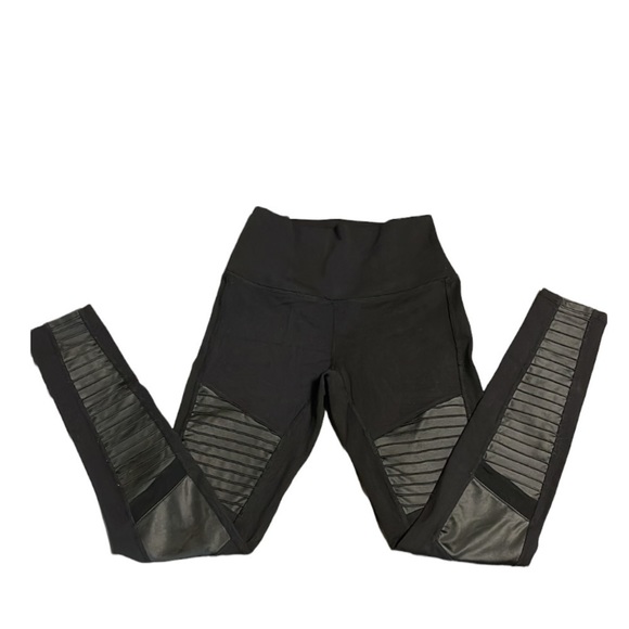 ALO Yoga Black Moto Leggings - Picture 3 of 9